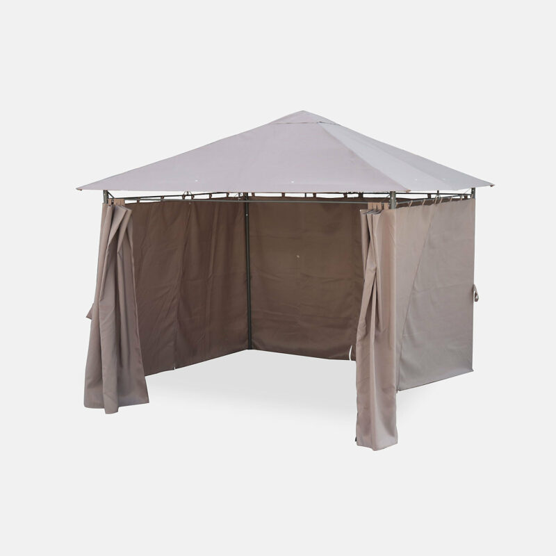 Heavy duty 3x3m Gazebo with curtains - Image 3