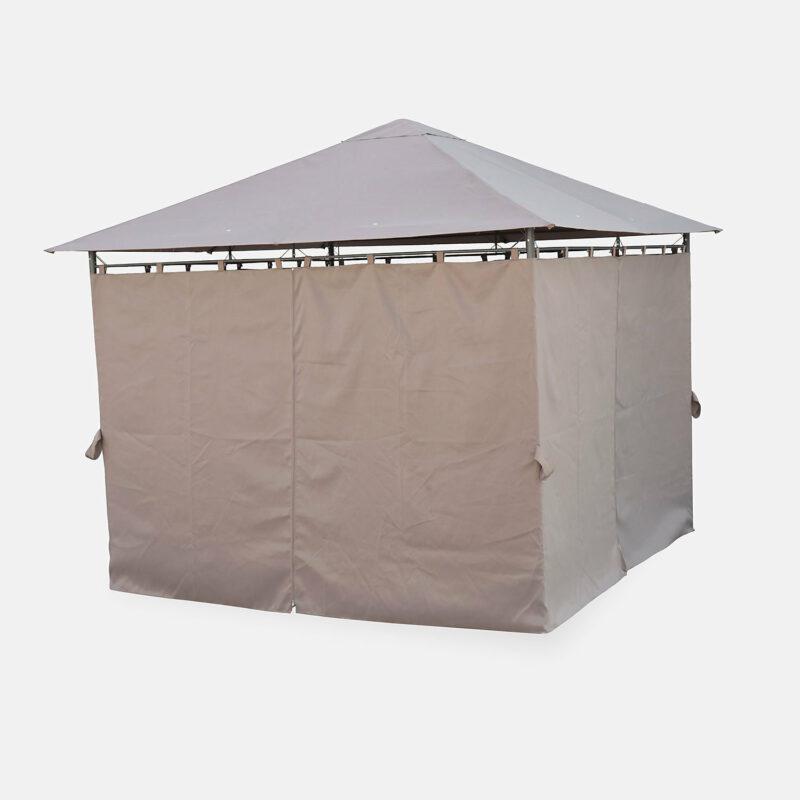 Heavy duty 3x3m Gazebo with curtains - Image 2