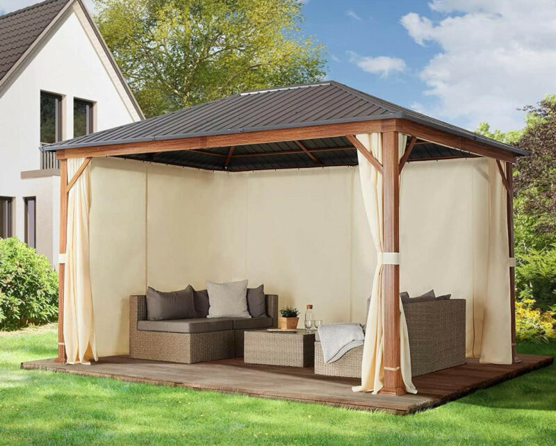 Garden Gazebo Pergola 3M X 4M Woof Finish - Image 2